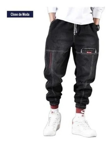 Hip Hop Hombre Jeans Elástico Harun Cargo Pantalones