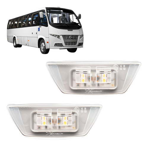 Lanterna Vigia Teto Micro Onibus Volare W8 W9 Fly Led 2 Un