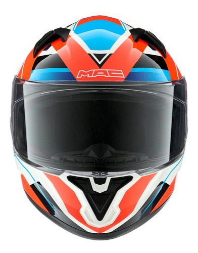 Casco Moto Integral Speed Zwitz White Red Blue Txl Om