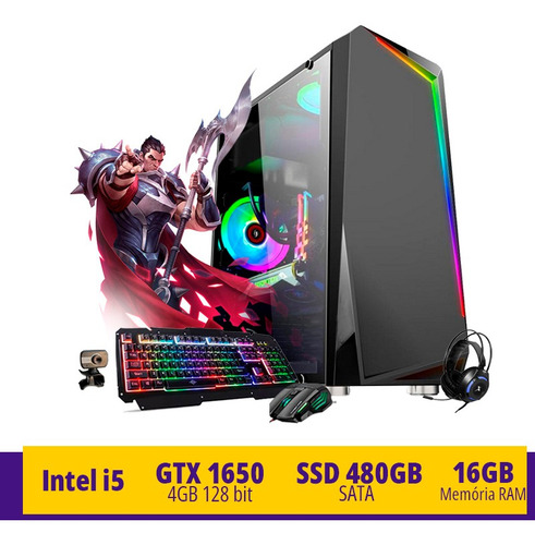Imagem 2 de 8 de Pc Gamer Darius I5 3ºger. Gtx 1650 16gb Ssd 480gb