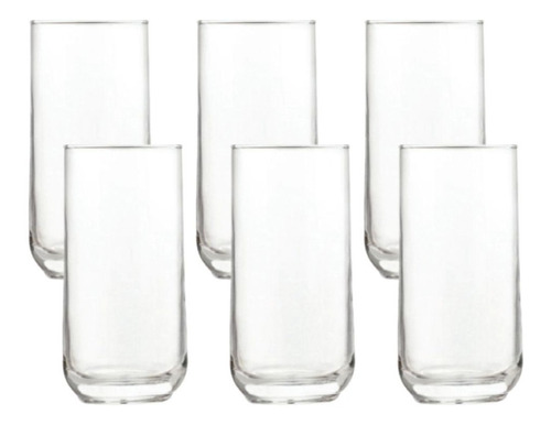 Set X6 Vasos De Vidrio 472ml Agua Koba Libbey Juego Vajilla 
