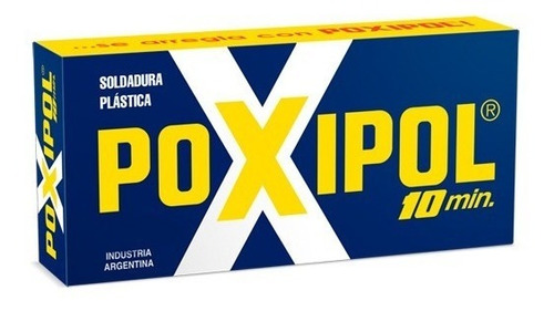 Adhesivo Soldadura Plastica Poxipol 10' 14ml Transp.o Gris 