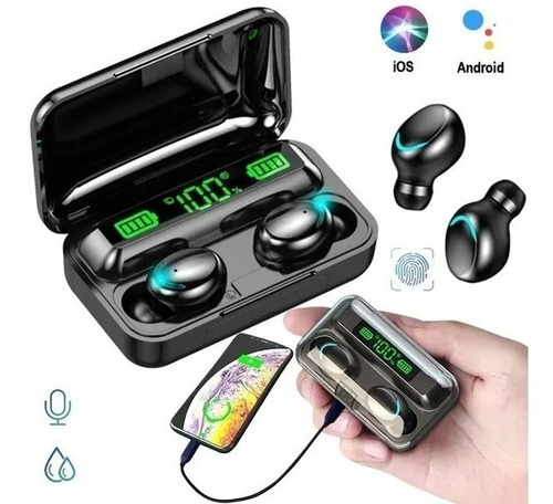 Imagen 2 de 8 de Auriculares Inalámbricos Bluetooth Solarmax F9-5 Negro