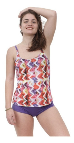 Imagen 3 de 5 de Malla Tankini Talles Grandes Mujer Art 222