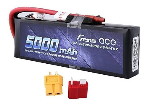 Gens As 5000mah 11.1v Li-po Batería 3s 50c Con Xt60 Y Decano