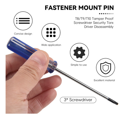 Destornillador Torx De Seguridad T8/t9/t10 A Prueba De Manip