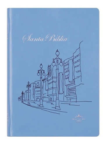 Biblia Reina Valera 1960 Económica Mediana Azul Y Violeta