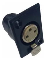Comprar Ficha Canon Xlr Hembra  Conector 3 Pines Chasis Negro