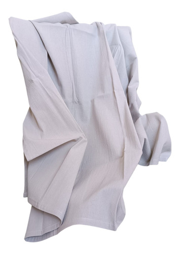 Manta Para Sillon Rustica + 2 Fundas Almohadones Tusor 40x40 Color Blanco Tiza