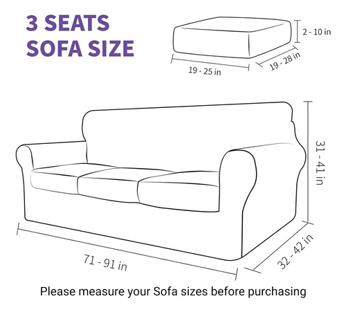 Fundas De Sofá Súper Elásticas De 4 Piezas, Fundas D...