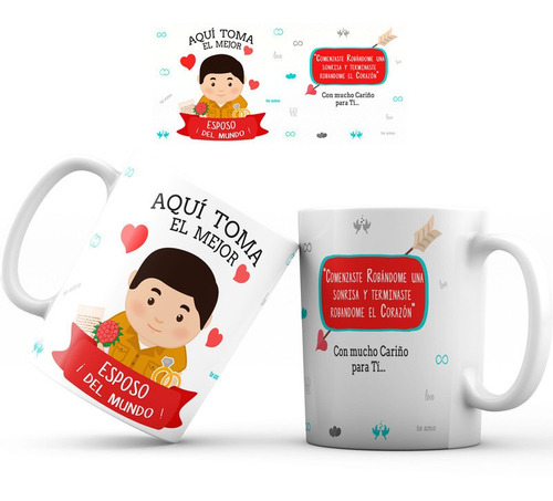 Mug Pocillo Esposo Regalo Aquí Toma Taza Profesion