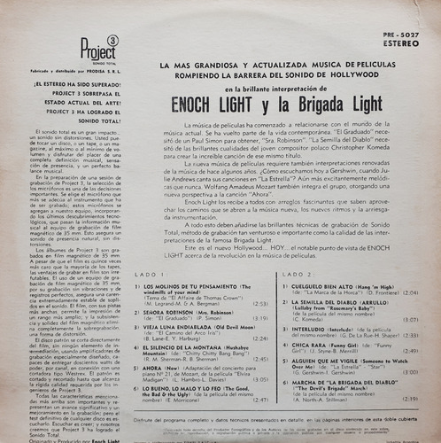 E Light Y La Brigada Light Grandes Temas '68 '69 B Lp (Usado)