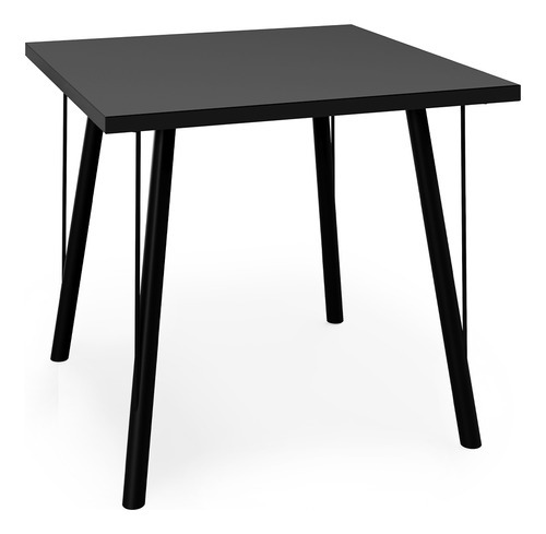 Mesa Jantar E Cozinha 4 Lugares Quadrada 80cm Montreal Preto