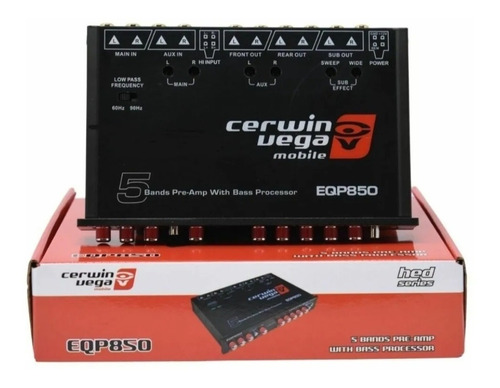 Ecualizador 5 Bandas Procesador De Bajos Cerwin Vega Eqp850