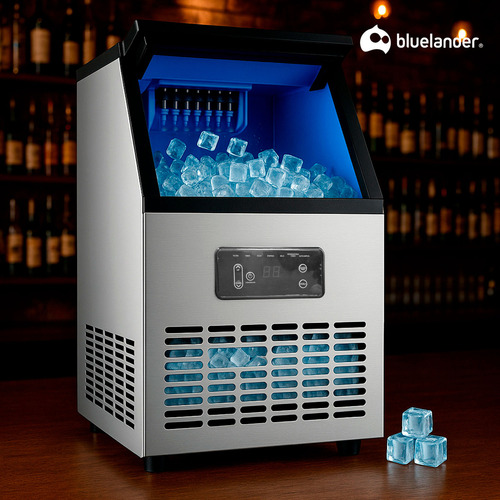 Maquina Para Hacer Hielo Con Pantalla Led Capacidad 50 Kg Color Plateado