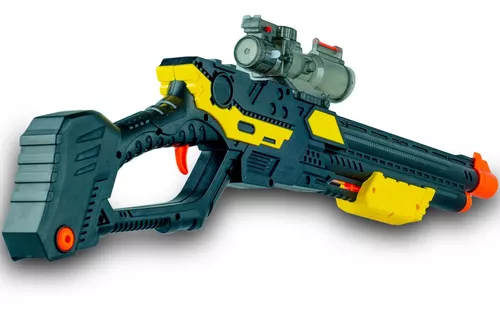 Lanca Dardos Tipo Nerf Arminha De Brinquedo Rifle Em Ação