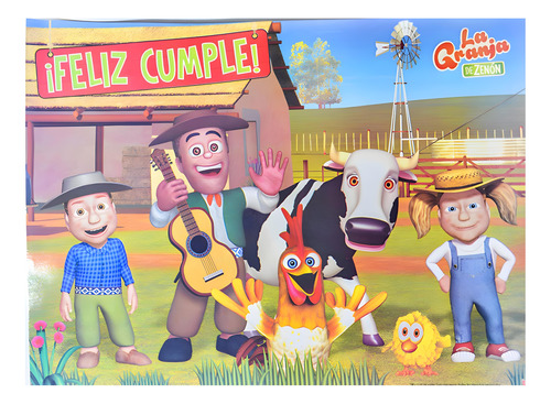 Afiche Feliz Cumple La Granja De Zenon X1u - Cotillón Waf