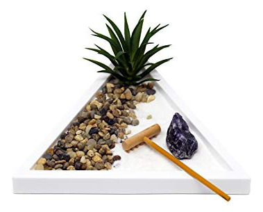 Nature's Mark Mini Zen Garden Kit Para Escritorio Con Arena 