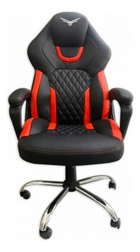 Silla Gamer Naceb Gaming Acolchonada Ergonómica Ajustable Color Rojo