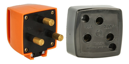 Kit Ficha Industrial Conector Enchufe 3x32a 380v