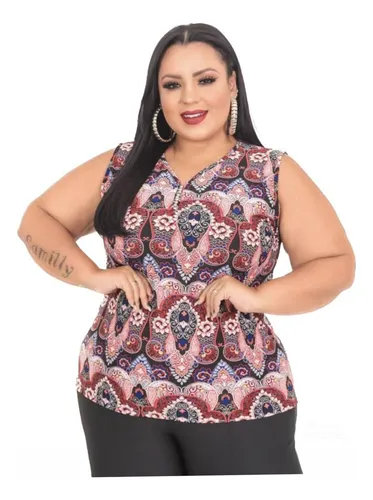 Blusas plus hotsell size para senhoras