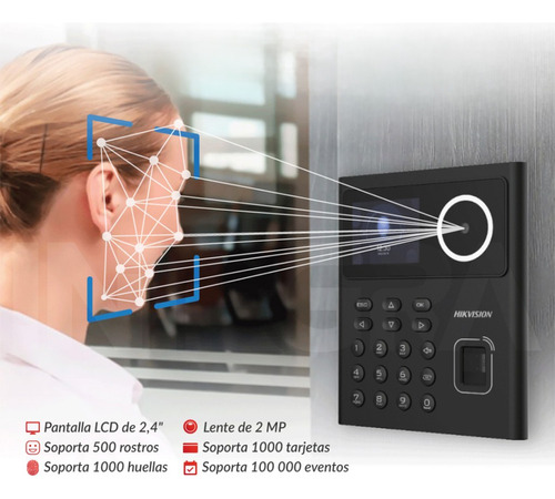 Control Acceso Reloj Checador Wifi Todo Incluido 500 Rostros