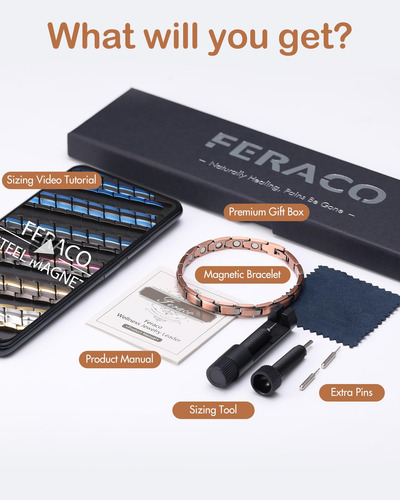 Pulsera De Cobre Magnético, Pulsera De Cobre Puro Al 99,99%