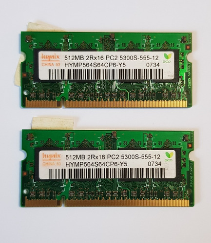Memoria Ram Hynix 512mb Hymp564s64cp6-y5 (Usado)