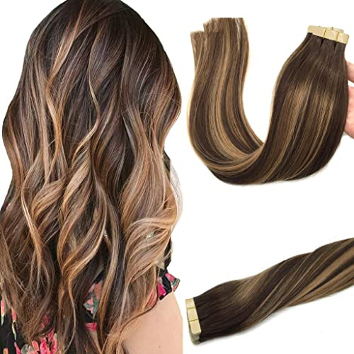 Goo Goo 24inch Tape In Human Hair Extensions Balayage A718n