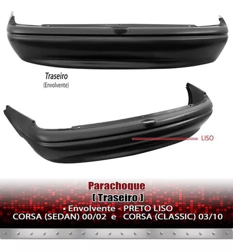 Parachoque Traseiro Corsa Classic 96 97 98 A 06 07 08 09 10