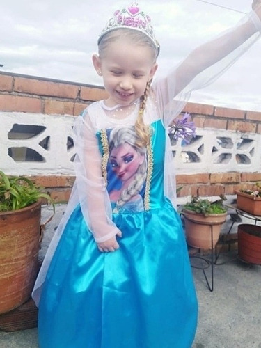 Disfraz Vestido Frozen Elsa Niña