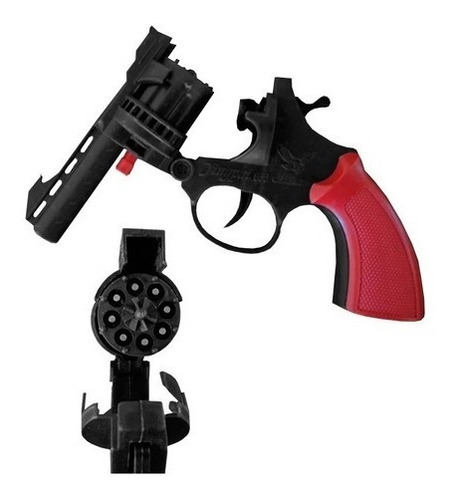 Revolver Pistola A Cebita De 8 Disparos Plástico Con Tambor