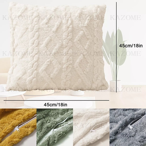 Fundas para cojíns bohemio decorativas 45x45cm de 4 piezas de color blanco