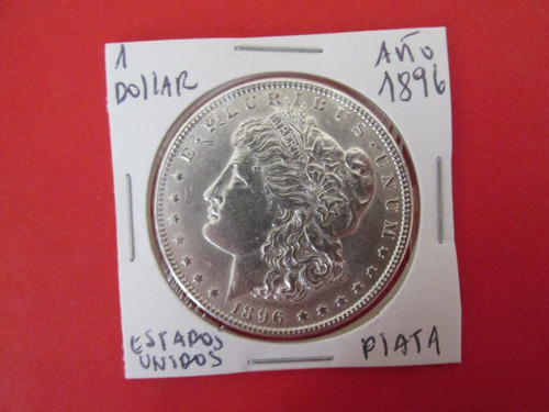 Moneda Estados Unidos 1 Dollar Morgan Plata 1896 Unc