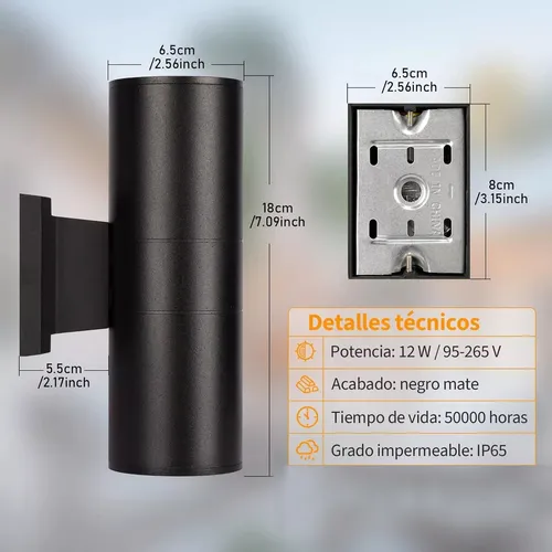 Focos Exteriores Led Y Aplique De Pared Exterior Para Jardín