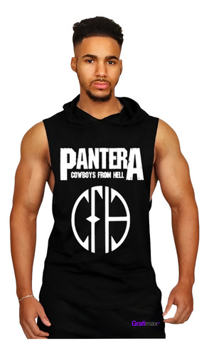 Polera Capucha Musculosa Pantera Cowboys From Hell Grafimax