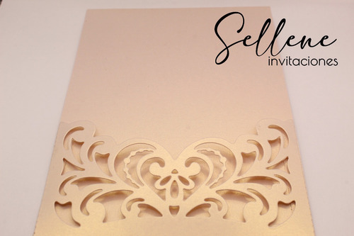 100 Sobres Troquelados Boda O 15 Años Rosegold Rosa