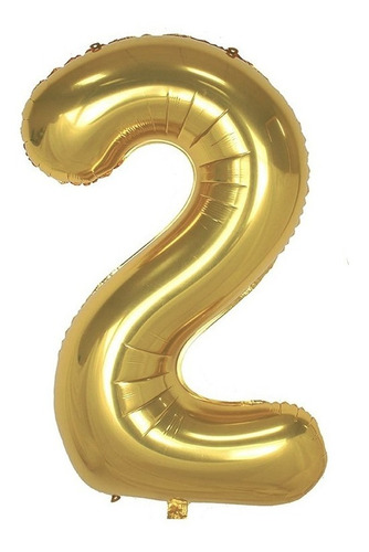 Globos Números Metalizados Dorados Decoración  Cumpleaños 