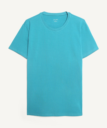Camiseta Hombre Seven M/c Azul Algodón 45092246-6824