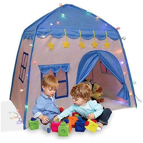 420d Oxford Fabric Flower Kids Play Tent Star Lights, 5...