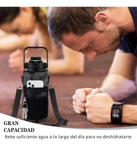 Funda Para Botella De Agua De Gimnasio De 2 Litros Con Sopor