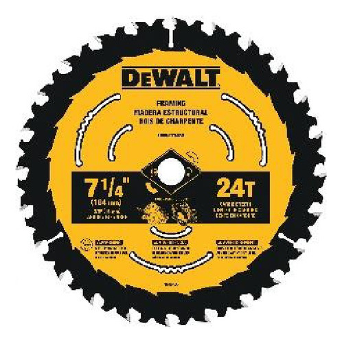 Disco Sierra Circular 7 1/4 24 Dientes Dewalt