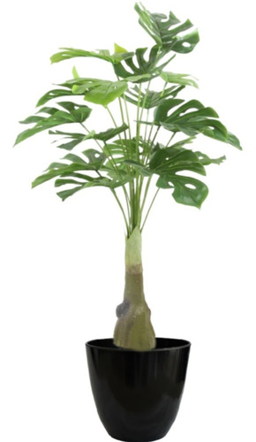 Planta Bonsai Artificial Monstera Con Base A Elegir
