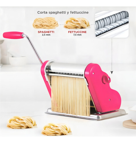 Máquina para pastas Pastalinda Clásica 200 color fucsia