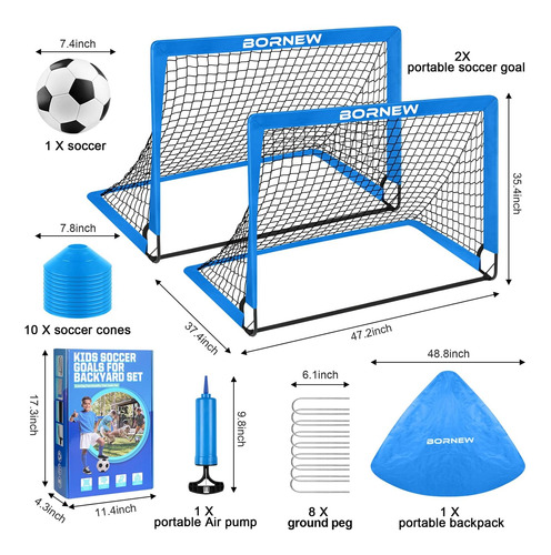 Meta De Fútbol Para Niños Para El Set De Patio Trasero 2 De