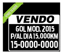 Comprar Calco Vendo Auto | Cartel Vendo | Sticker Vendo - X3 Unid.
