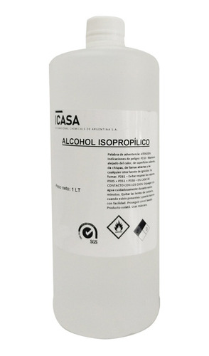 Alcohol Isopropílico 1 Lt Máxima Pureza 99% P/electrónica Pr