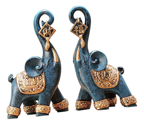 2 Estatuas De Elefante De Pareja Para Decoración De