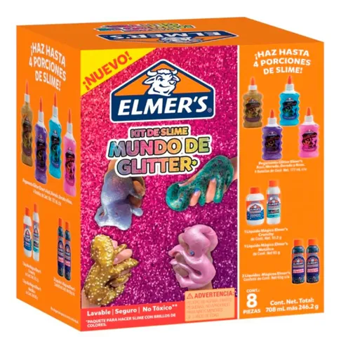 Kit Slime Elmer's Juguete Plastilina Para Niñas Niños X8