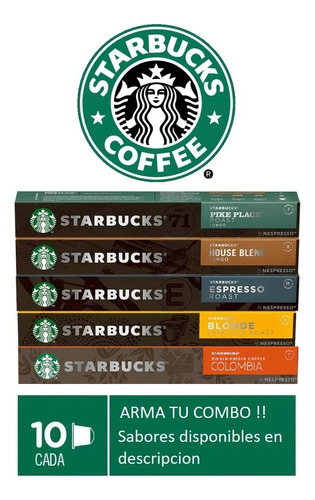 Capsulas Starbucks By Nespresso A Eleccion -4 Cajas X 10uni 